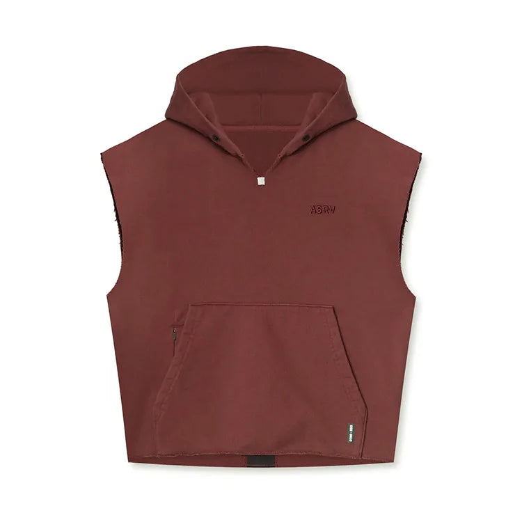 Colete Esportivo de Algodão Masculino Com Capuz