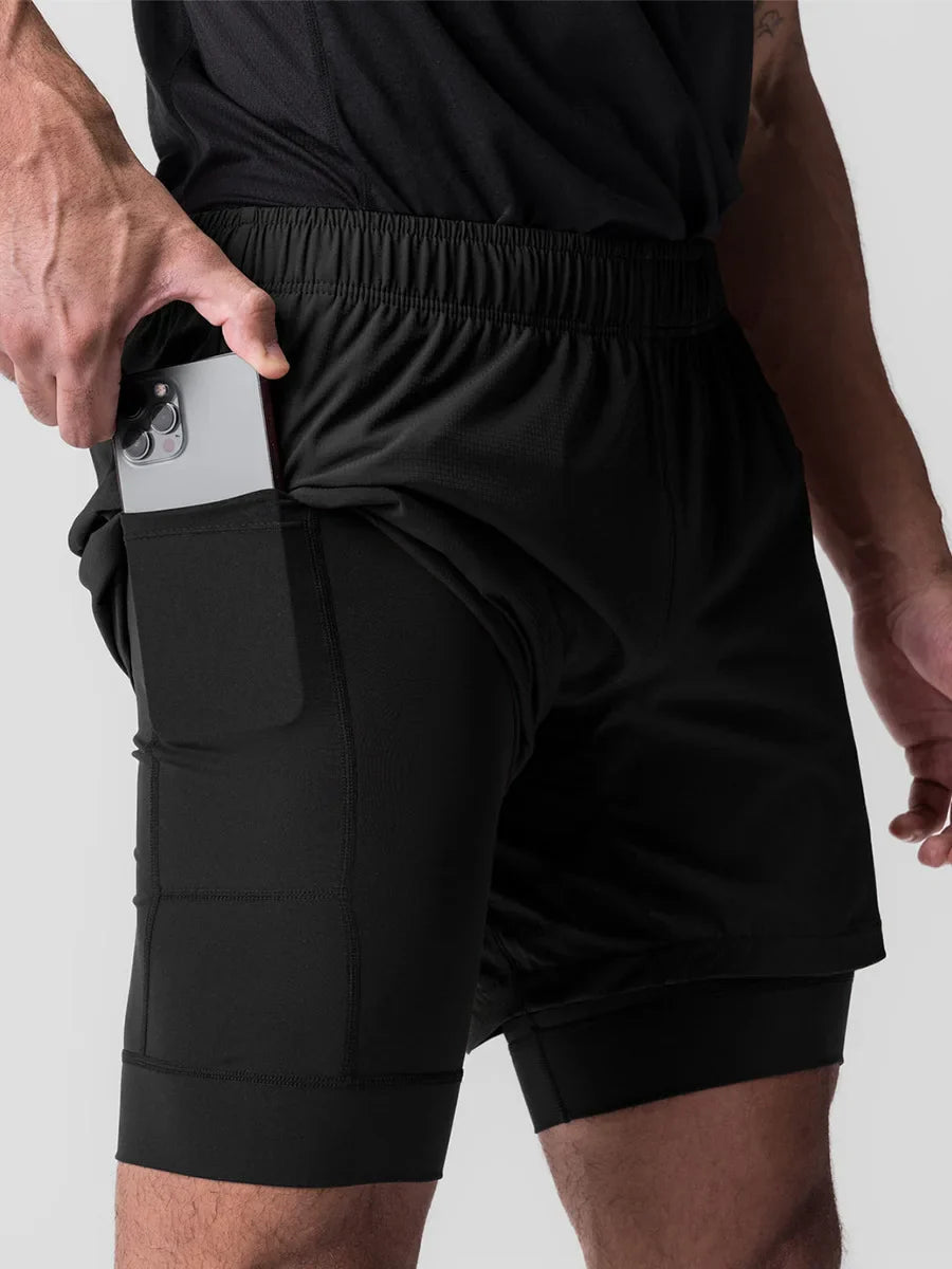 Bermuda Esportiva Dry-Fit - Com Camada de Compressão