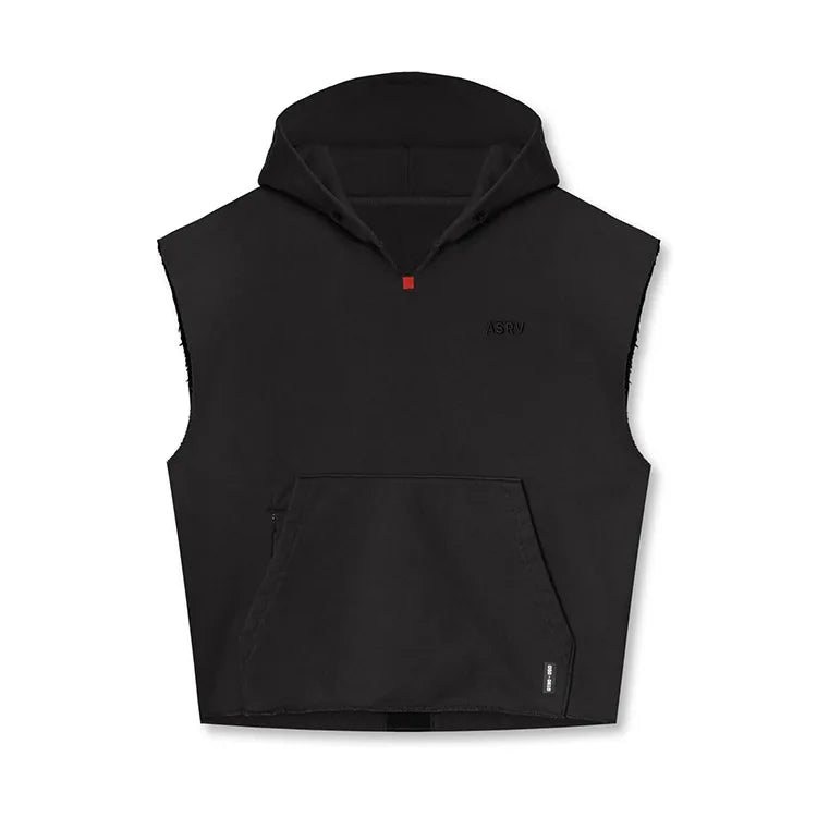 Colete Esportivo de Algodão Masculino Com Capuz