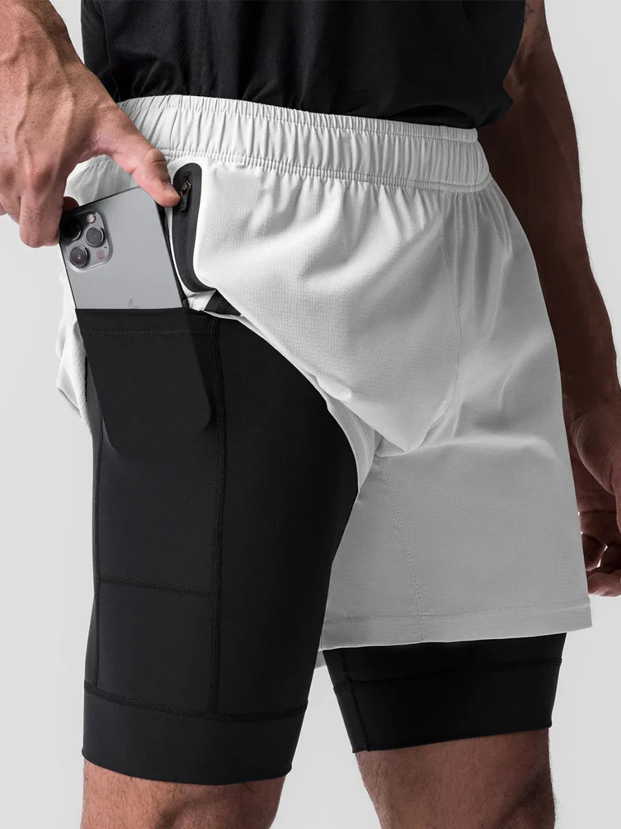 Bermuda Esportiva Dry-Fit - Com Camada de Compressão