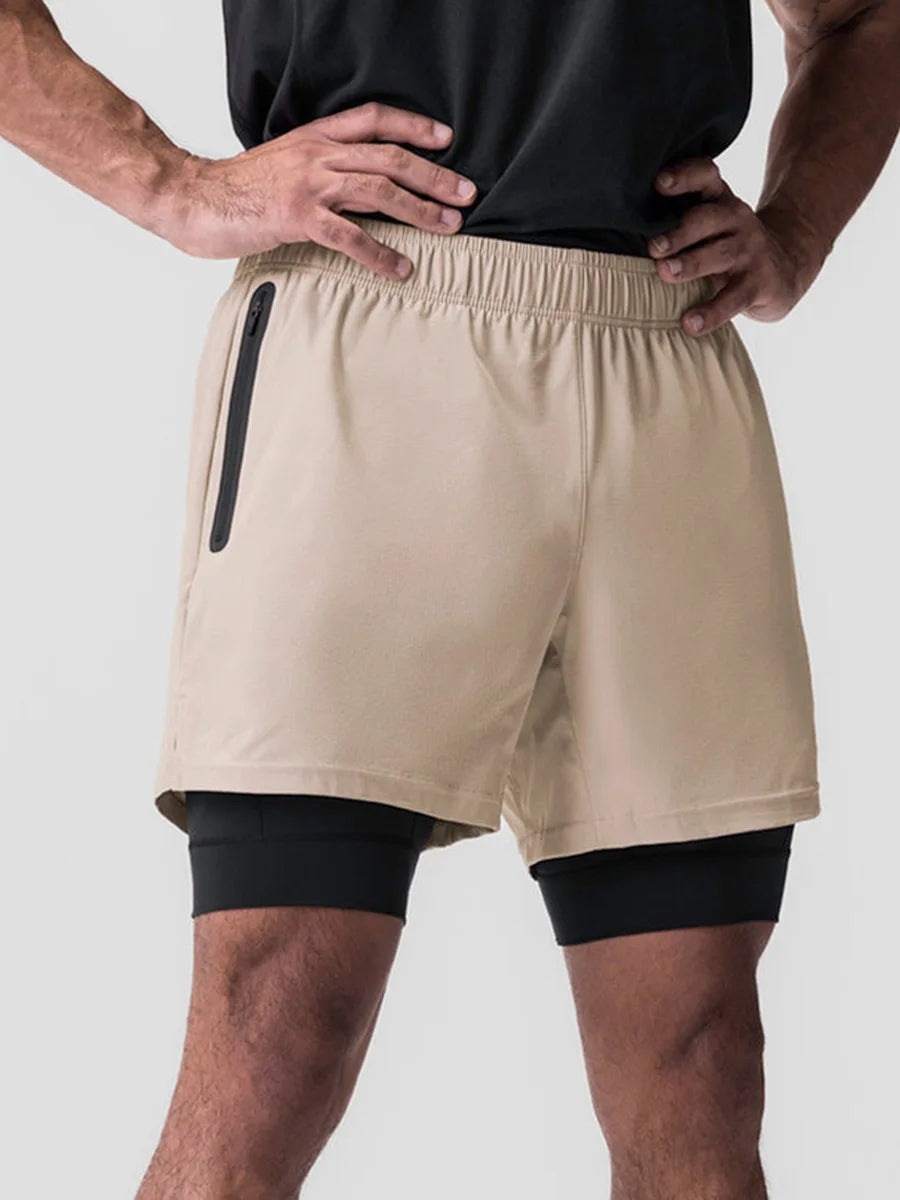 Bermuda Esportiva Dry-Fit - Com Camada de Compressão