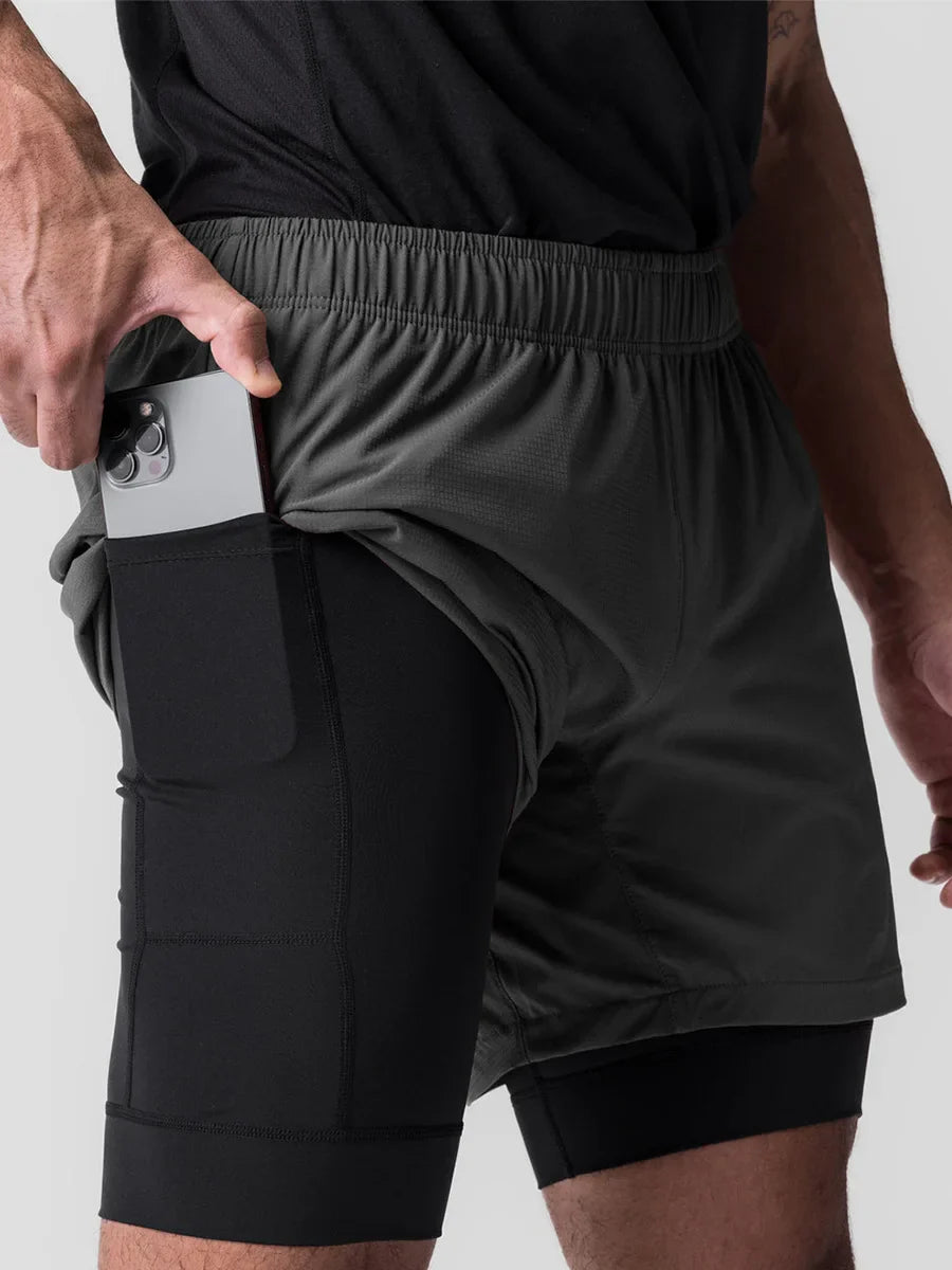 Bermuda Esportiva Dry-Fit - Com Camada de Compressão