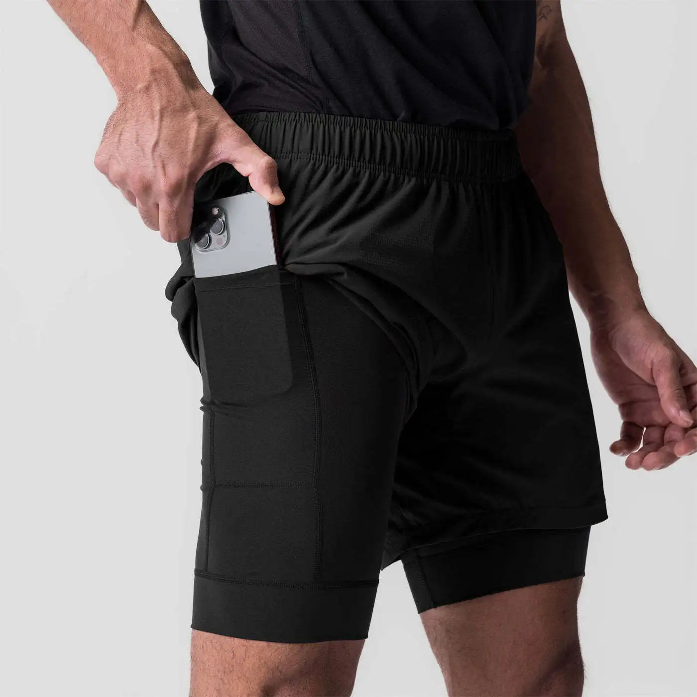 Bermuda Esportiva Dry-Fit - Com Camada de Compressão