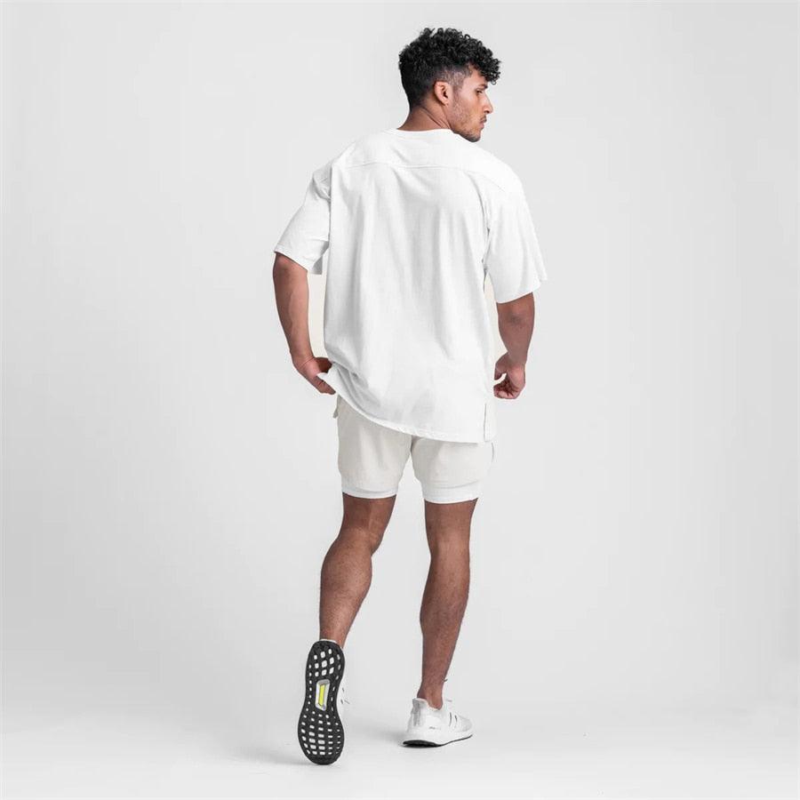 Camisa Esportiva Oversized Masculina Respirável